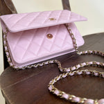 CHANEL Handbag 22S LIGHT PINK CAVIAR QUILTED WALLET ON CHAIN GHW (WOC) -Knockoff
