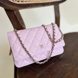 CHANEL Handbag 22S LIGHT PINK CAVIAR QUILTED WALLET ON CHAIN GHW (WOC) -Knockoff
