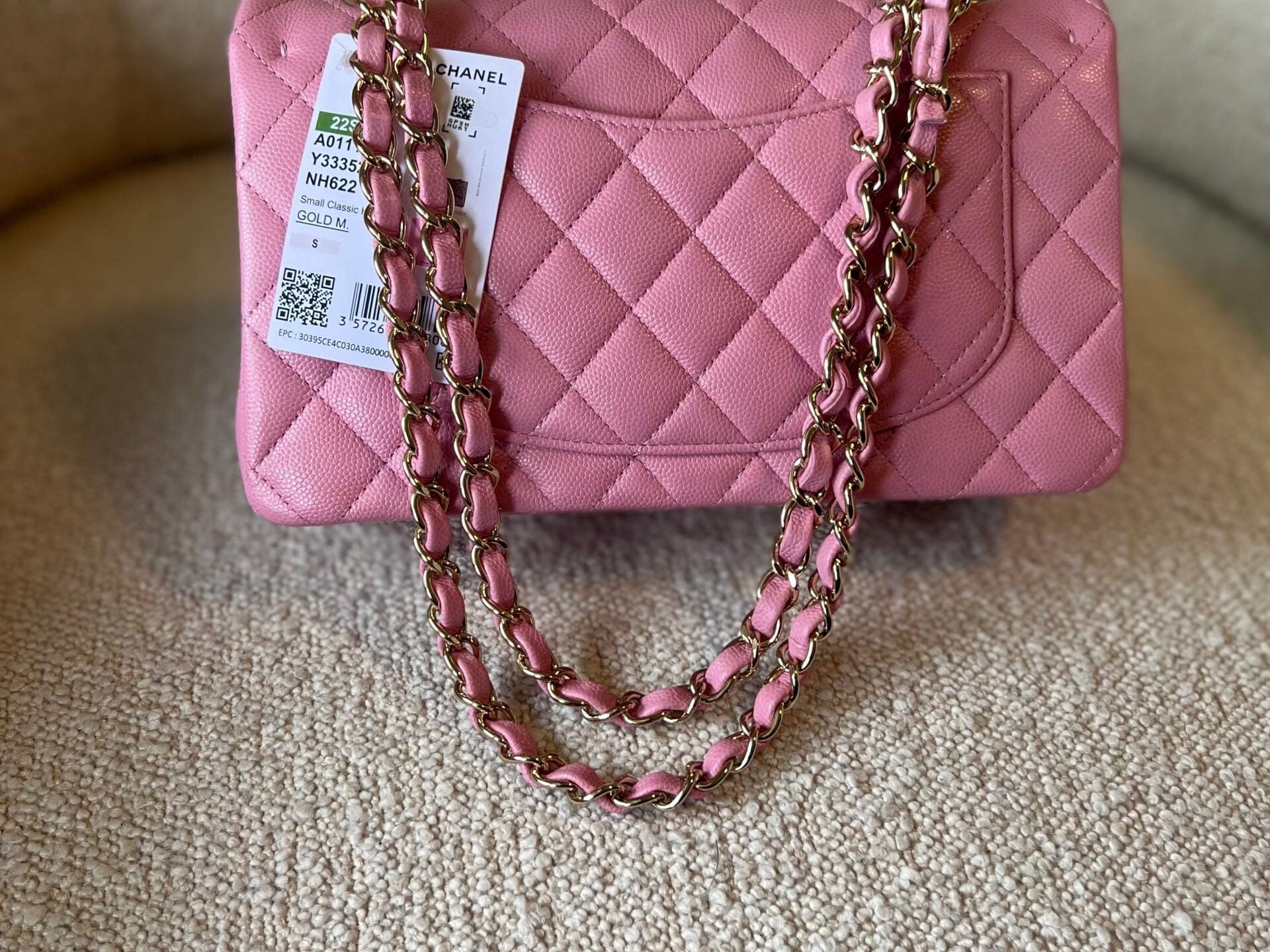 CHANEL Handbag 22S Pink Caviar Quilted Classic Flap Small LGHW -Knockoff
