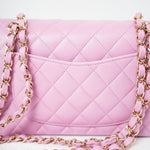 CHANEL Handbag 22S Pink Caviar Quilted Classic Flap Small Light Gold Hardware -Knockoff
