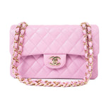 CHANEL Handbag 22S Pink Caviar Quilted Classic Flap Small Light Gold Hardware -Knockoff
