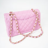 CHANEL Handbag 22S Pink Caviar Quilted Classic Flap Small Light Gold Hardware -Knockoff
