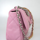 CHANEL Handbag 22S Pink Lambskin Quilted 19 Small Reverse Mixed Hardware -Knockoff
