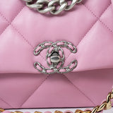 CHANEL Handbag 22S Pink Lambskin Quilted 19 Small Reverse Mixed Hardware -Knockoff
