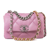 CHANEL Handbag 22S Pink Lambskin Quilted 19 Small Reverse Mixed Hardware -Knockoff
