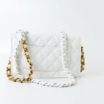 CHANEL Handbag 22S White Lambskin Quilted Wallet on Chain (WOC) -Knockoff
