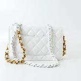 CHANEL Handbag 22S White Lambskin Quilted Wallet on Chain (WOC) -Knockoff
