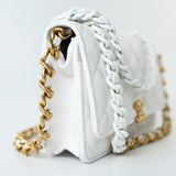 CHANEL Handbag 22S White Lambskin Quilted Wallet on Chain (WOC) -Knockoff
