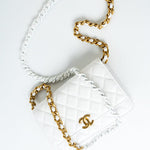 CHANEL Handbag 22S White Lambskin Quilted Wallet on Chain (WOC) -Knockoff
