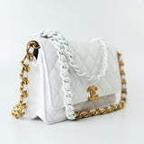 CHANEL Handbag 22S White Lambskin Quilted Wallet on Chain (WOC) -Knockoff
