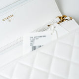 CHANEL Handbag 22S White Lambskin Quilted Wallet on Chain (WOC) -Knockoff
