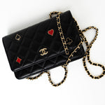 CHANEL Handbag 23C Black Lambskin Quilted Cruise Heart Wallet on Chain (WOC) LGHW -Knockoff
