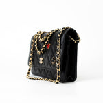 CHANEL Handbag 23C Black Lambskin Quilted Cruise Heart Wallet on Chain (WOC) LGHW -Knockoff
