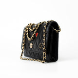 CHANEL Handbag 23C Black Lambskin Quilted Cruise Heart Wallet on Chain (WOC) LGHW -Knockoff
