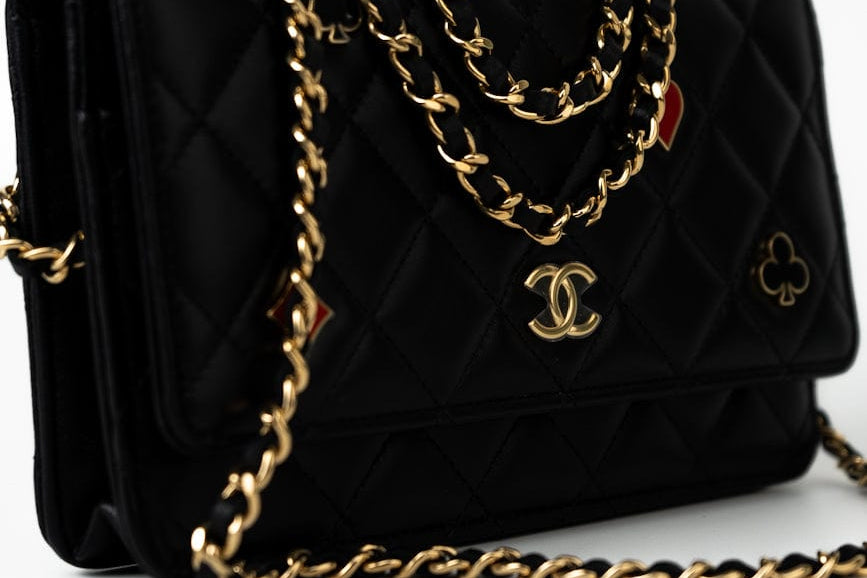 CHANEL Handbag 23C Black Lambskin Quilted Cruise Heart Wallet on Chain (WOC) LGHW -Knockoff
