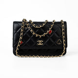 CHANEL Handbag 23C Black Lambskin Quilted Cruise Heart Wallet on Chain (WOC) LGHW -Knockoff
