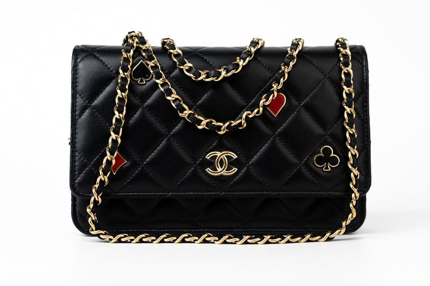 CHANEL Handbag 23C Black Lambskin Quilted Cruise Heart Wallet on Chain (WOC) LGHW -Knockoff
