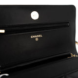 CHANEL Handbag 23C Black Lambskin Quilted Cruise Heart Wallet on Chain (WOC) LGHW -Knockoff
