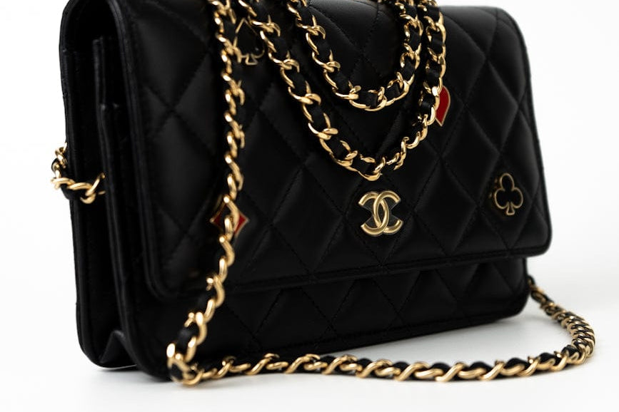 CHANEL Handbag 23C Black Lambskin Quilted Cruise Heart Wallet on Chain (WOC) LGHW -Knockoff
