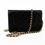 CHANEL Handbag 23C Black Lambskin Quilted Cruise Heart Wallet on Chain (WOC) LGHW -Knockoff
