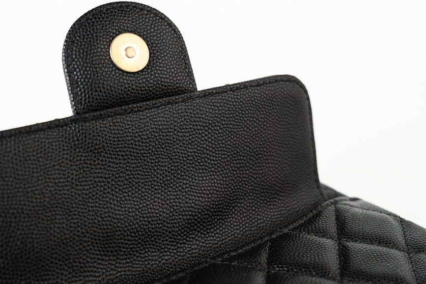 CHANEL Handbag 23P Black Caviar Quilted Hobo Bag Small Antique Gold Hardware -Knockoff
