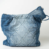 CHANEL Handbag 23P Denim Quilted 22 Drawstring Bag Medium -Knockoff
