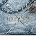 CHANEL Handbag 23P Denim Quilted 22 Small Drawstring Bag -Knockoff
