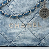 CHANEL Handbag 23P Denim Quilted 22 Small Drawstring Bag -Knockoff
