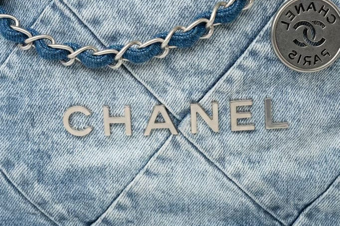 CHANEL Handbag 23P Denim Quilted 22 Small Drawstring Bag -Knockoff
