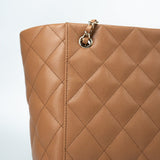 CHANEL Handbag 23P Small Caramel Caviar Quilted Shopping Bag Light Gold Hardware -Knockoff
