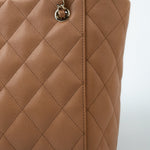 CHANEL Handbag 23P Small Caramel Caviar Quilted Shopping Bag Light Gold Hardware -Knockoff
