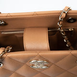 CHANEL Handbag 23P Small Caramel Caviar Quilted Shopping Bag Light Gold Hardware -Knockoff
