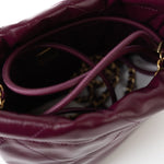 CHANEL Handbag 23S Mini 22 Drawstring Bag Burgundy Calfskin Quilted AGHW -Knockoff
