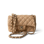 CHANEL Handbag Beige 22C Beige Lambskin Quilted Mini Rectangular Quilted Flap Bag -Knockoff
