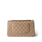 CHANEL Handbag Beige Beige Clair Lambskin Quilted Classic Flap Medium Gold Hardware -Knockoff
