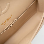 CHANEL Handbag Beige Clair Caviar Quilted Classic Double Flap Medium Gold Hardware -Knockoff
