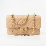 CHANEL Handbag Beige Clair Caviar Quilted Classic Double Flap Medium Gold Hardware -Knockoff
