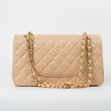 CHANEL Handbag Beige Clair Caviar Quilted Classic Double Flap Medium Gold Hardware -Knockoff
