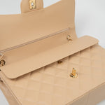 CHANEL Handbag Beige Clair Caviar Quilted Classic Flap Jumbo GHW -Knockoff
