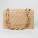 CHANEL Handbag Beige Clair Caviar Quilted Classic Flap Jumbo GHW -Knockoff
