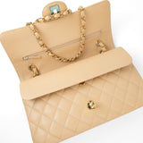 CHANEL Handbag Beige Clair Caviar Quilted Classic Flap Medium Gold Hardware -Knockoff
