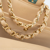 CHANEL Handbag Beige Clair Caviar Quilted Classic Flap Medium Gold Hardware -Knockoff
