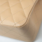 CHANEL Handbag Beige Clair Caviar Quilted Classic Flap Medium Gold Hardware -Knockoff
