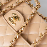 CHANEL Handbag Beige Clair Caviar Quilted Classic Flap Small Gold Hardware -Knockoff
