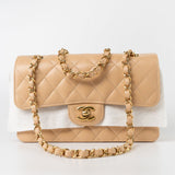 CHANEL Handbag Beige Clair Caviar Quilted Classic Flap Small Gold Hardware -Knockoff
