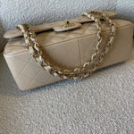 CHANEL Handbag Beige Clair Caviar Quilted Jumbo Classic Flap LGHW -Knockoff
