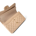 CHANEL Handbag Beige / Classic flap Beige Clair Caviar Quilted Jumbo Classic Flap Gold Hardware -Knockoff
