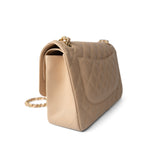 CHANEL Handbag Beige / Classic flap Beige Clair Caviar Quilted Jumbo Classic Flap Gold Hardware -Knockoff
