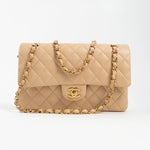 CHANEL Handbag Beige Lambskin Quilted Classic Flap Medium GHW -Knockoff
