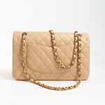 CHANEL Handbag Beige Lambskin Quilted Classic Flap Medium GHW -Knockoff
